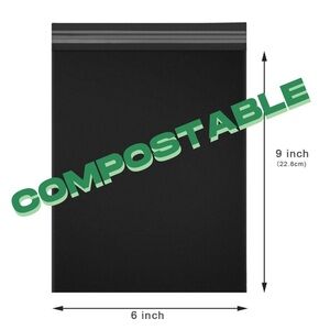 10 Compostable Poly Mailer Bags 6x9 (Utility Use)